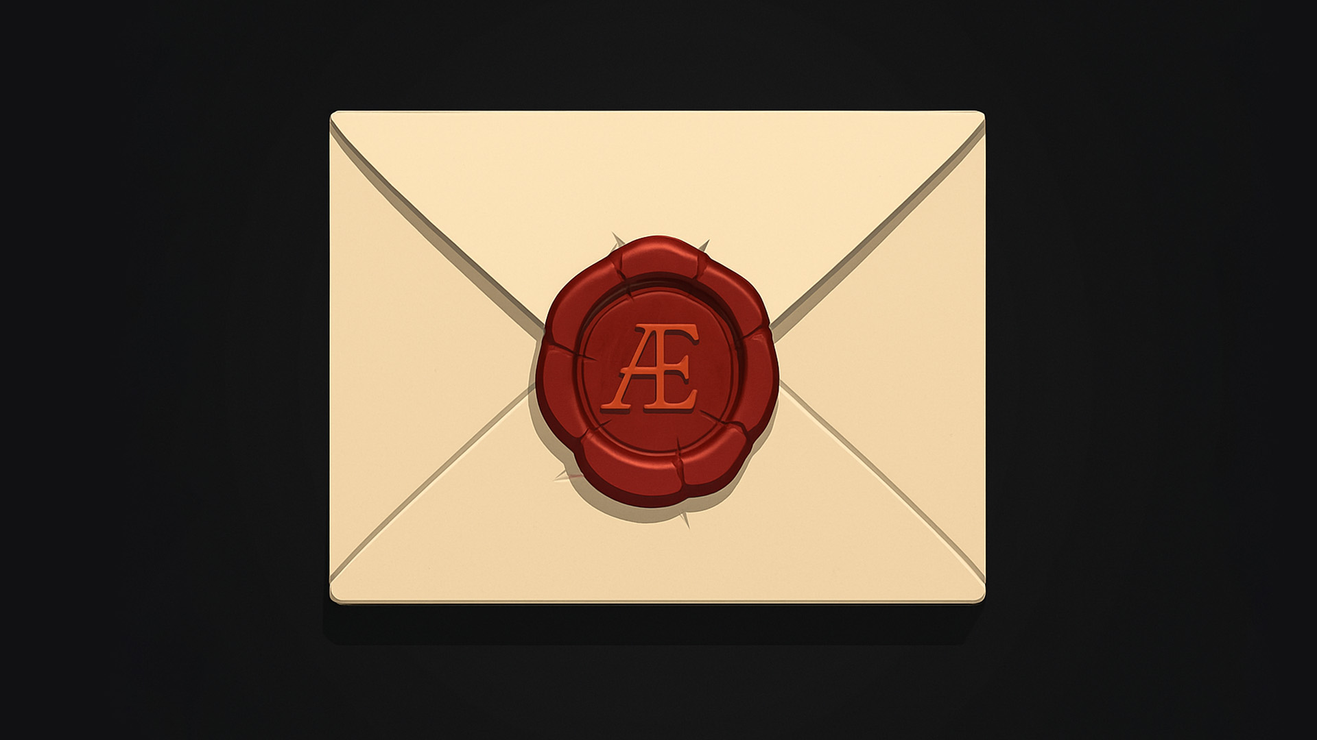 Envelop with Æ symbol on stamp